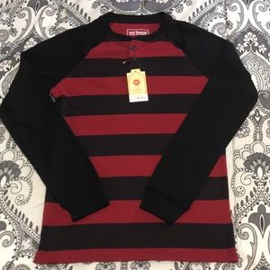 NWT Stripe Raglan Henley